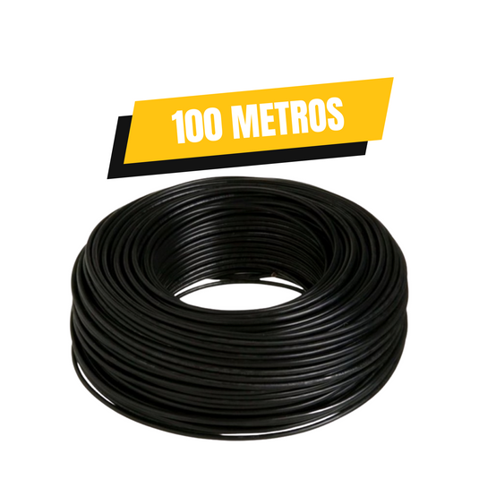 ROLO CABO SOLAR PROTEÇÃO UV 100M 4MM PRETO