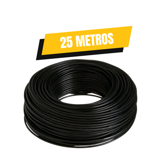 ROLO CABO SOLAR PROTEÇÃO UV 25 METROS 4MM PRETO