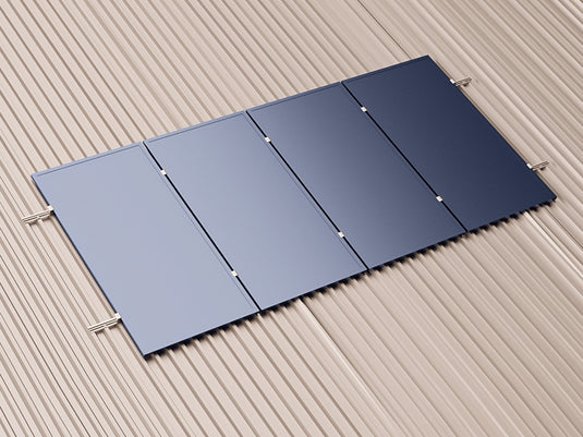 ESTRUTURA DE ENERGIA SOLAR PARA TELHA METALICA 55CM PERFIL ALTO PARA 4 PLACAS