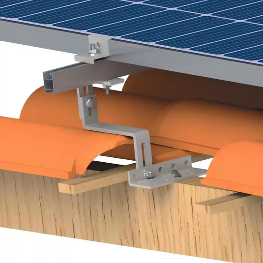 ESTRUTURA DE ENERGIA SOLAR 1,20M TELHA COLONIAL PARA 4 PLACAS