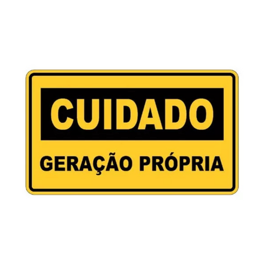 PLACA CUIDADO GERACÃO PRÓPRIA 130X130MM