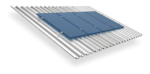 ESTRUTURA DE ENERGIA SOLAR PARA TELHA METALICA 55CM PARA 4 PLACAS