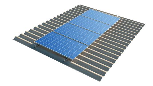 ESTRUTURA DE FIXAÇÃO P/ 4 PAINEL TELHA FIBROCIMENTO METAL [ EXCLUSIVO COM KIT SOLAR ]